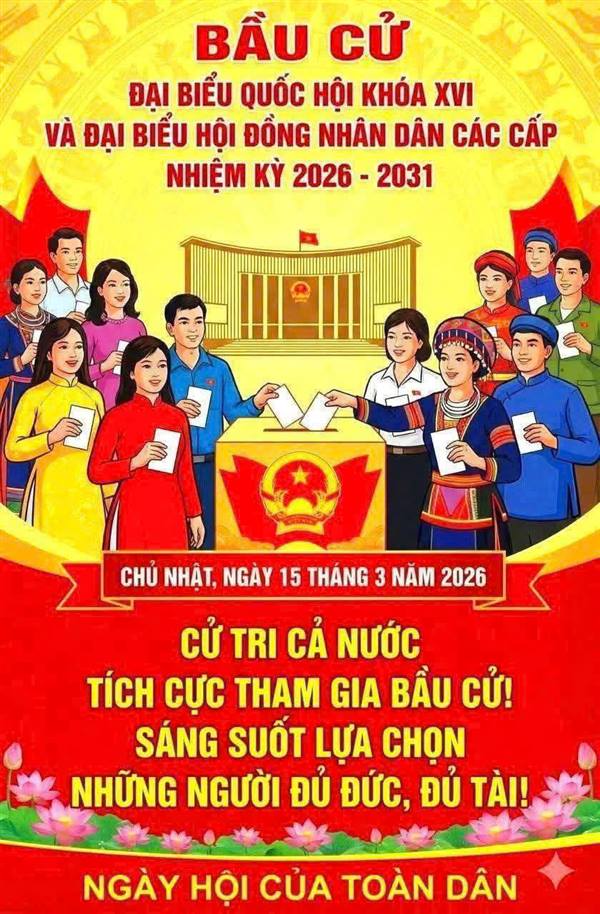 5 video ngắn tuyên truyền về cuộc bầu cử đại biểu Quốc hội khoá XVI và đại biểu HĐND các cấp nhiệm kỳ 2026 - 2031