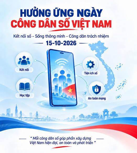 An Phú tổ chức các hoạt động hưởng ứng Ngày Công dân số Việt Nam năm 2026 trên địa bàn xã