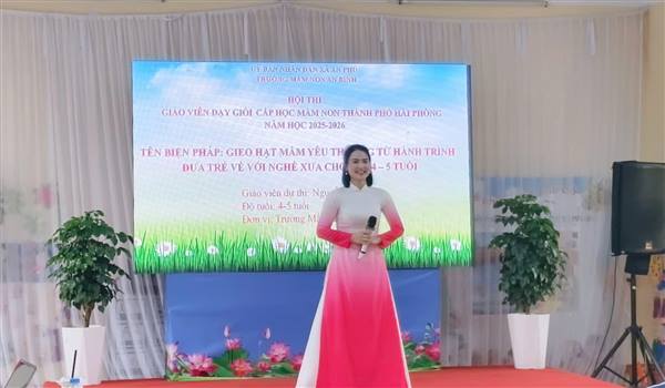 Trường Mầm non Cộng Hòa đăng cai tổ chức thành công phần thi Trình bày biện pháp tại Hội giáo viên dạy giỏi bậc mầm non cấp thành phố năm học 2025 - 2026