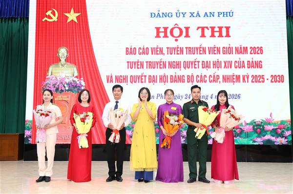 Sôi nổi Hội thi báo cáo viên, tuyên truyền viên giỏi xã An Phú năm 2026