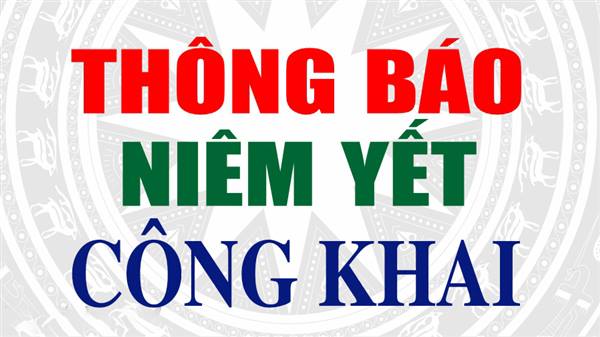 THÔNG BÁO Về việc niêm yết công khai kết quả kiểm tra hồ sơ đăng ký, cấp Giấy chứng nhận của ông Nguyễn Đồng Mạnh và bà Hoàng Thị Hiền