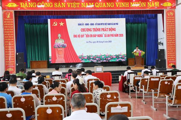 Xã An Phú phát động ủng hộ Quỹ “Đền ơn đáp nghĩa” năm 2026