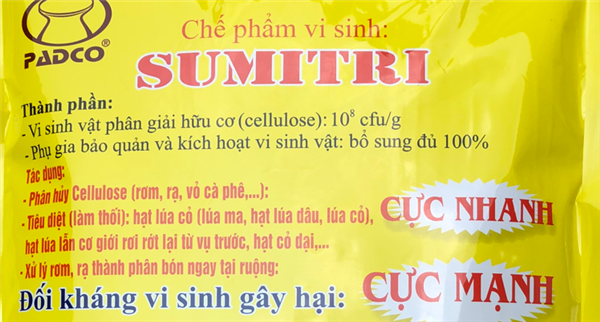 Hướng dẫn xử lý rơm rạ sau thu hoạch thành phân bón hữu cơ ngay tại ruộng bằng chế phẩm sinh học Sumitri