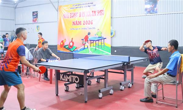 Xã An Phú tổ chức thành công Giải bóng bàn năm 2026