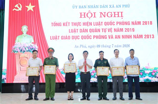 Xã An Phú tổng kết thực hiện Luật Quốc phòng năm 2018, Luật Dân quân tự vệ năm 2019, Luật Giáo dục quốc phòng và an ninh năm 2013