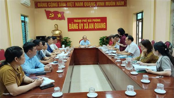 Thường trực Đảng ủy xã An Quang làm việc với Ủy ban MTTQ Việt Nam xã về công tác chuẩn bị Đại hội nhiệm kỳ 2025 – 2030