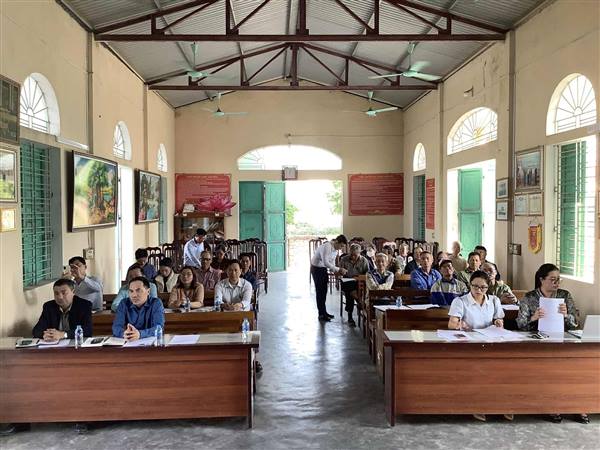 XÃ AN THÀNH TỔ CHỨC HỘI NGHI CÔNG BỐ CÁC THÔNG TIN VÀ KẾ HOẠCH GPMB THỰC HIỆN DỰ ÁN: XÂY DỰNG HẠ TẦNG KỸ THUẬT CÁC ĐIỂM DÂN CƯ SỐ 2,3,4 THÔN VIÊN CHỬ VÀ ĐIỂM DÂN CƯ SÔ 5 THÔN HẢI NINH.