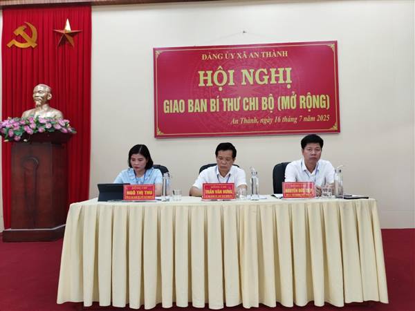 ĐẢNG ỦY XÃ AN THÀNH TỔ CHỨC HỘI NGHỊ GIAO BAN BÍ THƯ CHI BỘ MỞ RỘNG
