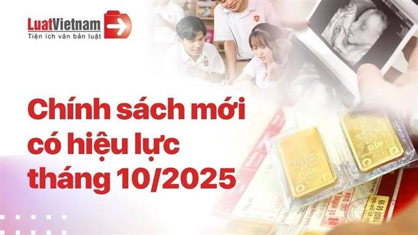 NHỮNG CHÍNH SÁCH MỚI NỔI BẬT CÓ HIỆU LỰC TỪ THÁNG 10/2025