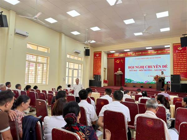 UBND xã An Thành tổ chức Hội nghị chuyên đề về Đất đai, Môi trường và xây dựng năm 2026