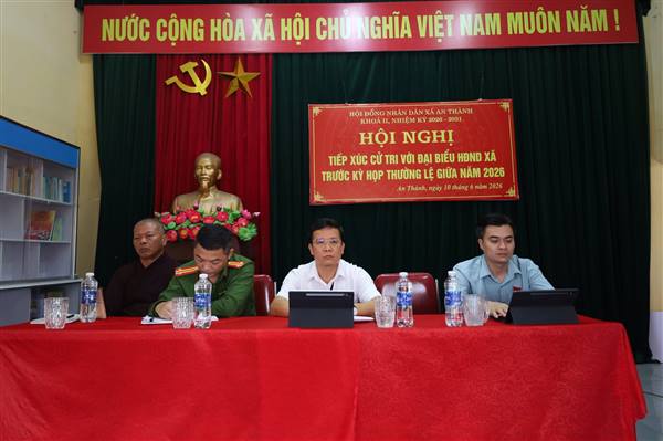 ĐẠI BIỂU HĐND XÃ AN THÀNH TIẾP XÚC CỬ TRI TRƯỚC KỲ HỌP THƯỜNG LỆ GIỮA NĂM 2026