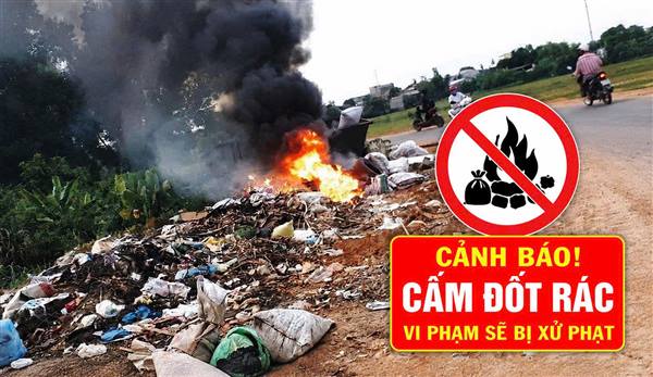 UBND xã An Thành thông báo về việc nghiêm cấm hành vi đốt rác, chất thải trên địa bàn xã