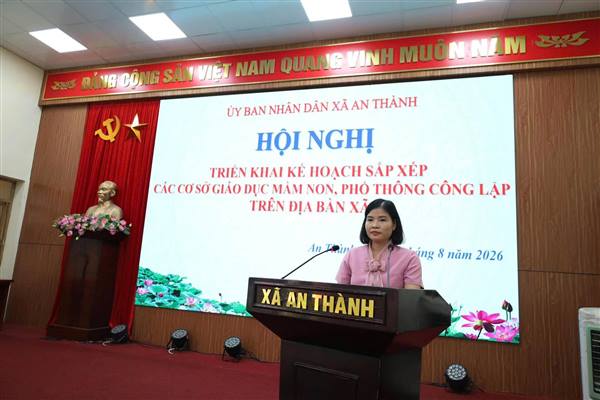 XÃ AN THÀNH TRIỂN KHAI KẾ HOẠCH SẮP XẾP CÁC TRƯỜNG MẦM NON, PHỔ THÔNG CÔNG LẬP TRÊN ĐỊA BÀN