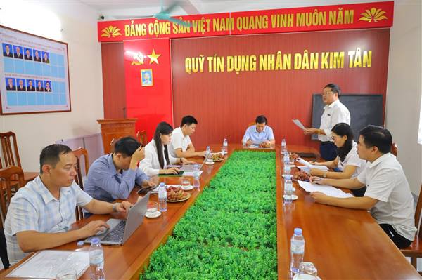 THƯỜNG TRỰC ĐẢNG ỦY, LÃNH ĐẠO UBND XÃ AN THÀNH LÀM VIỆC VỚI HTX DỊCH VỤ NÔNG NGHIỆP VÀ CÁC QUỸ TÍN DỤNG NHÂN DÂN TRÊN ĐỊA BÀN