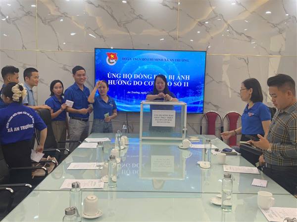 Đoàn Thanh niên xã An Trường phát động ủng hộ đồng bào bị ảnh hưởng do cơn bão số 11