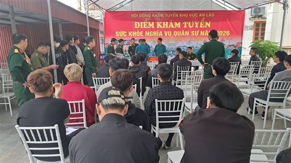 Hội đồng khám tuyển khu vực 4 An Lão hoàn thành khám sức khỏe nghĩa vụ quân sự năm 2026 cho thanh niên xã An Trường
