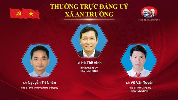 Các đồng chí lãnh đạo Đảng ủy, Hội đồng Nhân dân, Ủy ban nhân dân, Ủy ban Mặt trận Tổ quốc và các tổ chức chính trị, Lãnh đạo các phòng, ban trong hệ thống chính trị xã An Trường