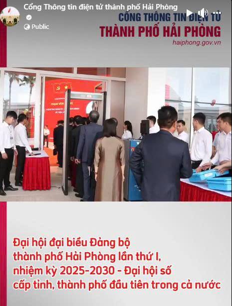 ĐẠI HỘI ĐẠI BIÊU ĐẢNG BỘ THÀNH PHỐ HẢI PHÒNG LẦN THỨ I, NHIỆM KỲ 2025- 2030- ĐẠI HỘI SỐ CẤP TỈNH, THÀNH PHỐ ĐẦU TIÊN TRONG CẢ NƯỚC 