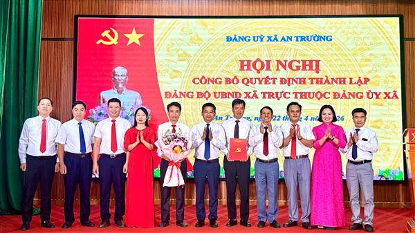 HỘI NGHỊ CÔNG BỐ QUYẾT ĐỊNH THÀNH LẬP ĐẢNG BỘ ỦY BAN NHÂN DÂN XÃ AN TRƯỜNG