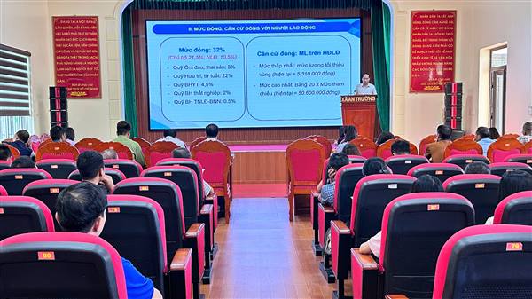 UBND XÃ AN TRƯỜNG TỔ CHỨC HỘI NGHỊ TUYÊN TRUYỀN, PHỔ BIẾN LUẬT BẢO HIỂM XÃ HỘI, LUẬT BẢO HIỂM Y TẾ ĐỐI VỚI CÁC HỘ KINH DOANH