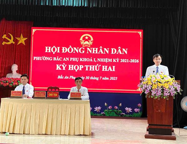 Hội đồng nhân dân phường Bắc An Phụ khóa I nhiệm kỳ 2021-2026 tổ chức thành công Kỳ họp thứ hai