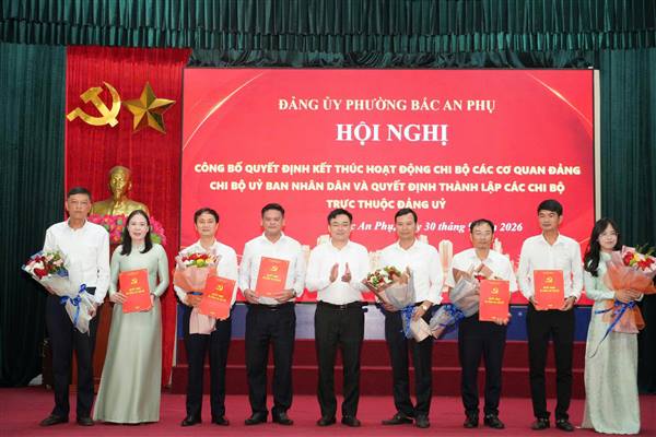 Đảng bộ phường Bắc An Phụ thành lập mới 10 chi bộ