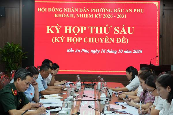 HĐND phường Bắc An Phụ tổ chức thành công kỳ họp thứ Sáu (kỳ họp chuyên đề)