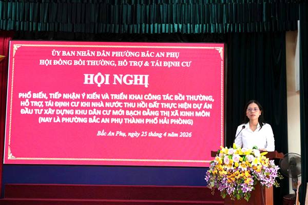 Phường Bắc An Phụ triển khai công tác bồi thường Dự án đầu tư Khu dân cư mới Bạch Đằng
