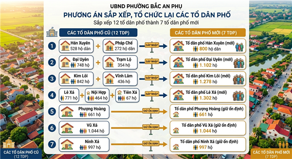 Phương án sắp xếp, tổ chức lại các Tổ dân phố trên địa bàn phường