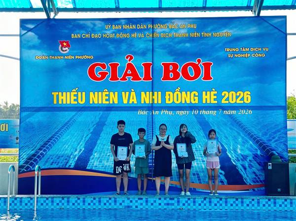Sôi nổi Giải bơi thiếu niên và Nhi đồng hè năm 2026