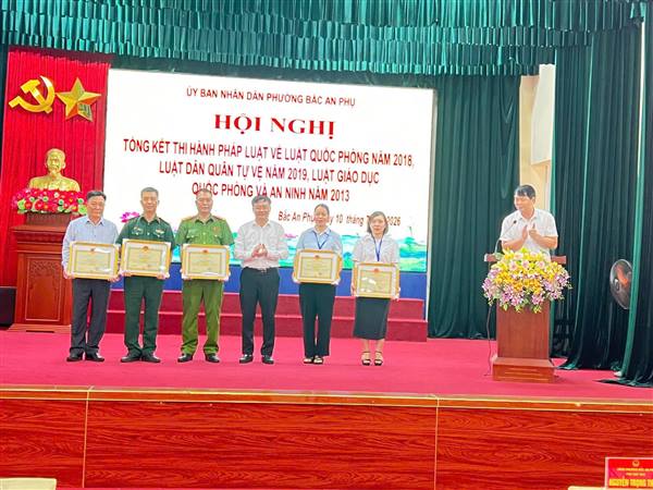 Phường Bắc An Phụ: Tổng kết thi hành pháp luật về Luật Quốc phòng năm 2018, Luật Dân quân tự vệ năm 2019, Luật Giáo dục quốc phòng và an ninh năm 2013