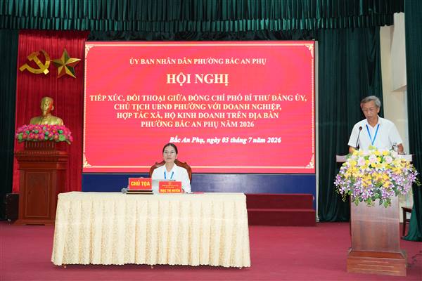 Đồng chí Chủ tịch UBND phường tiếp xúc, đối thoại với Doanh nghiệp, Hợp tác xã và Hộ kinh doanh trên địa bàn phường