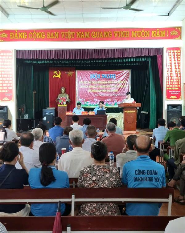 BẮC THANH MIỆN TỔ CHỨC HỘI NGHỊ TIẾP XÚC ĐỐI THOẠI CỦA NGƯỜI ĐỨNG ĐẦU CẤP UỶ, CHÍNH QUYỀN VỚI NHÂN DÂN THÔN THỌ TRƯƠNG