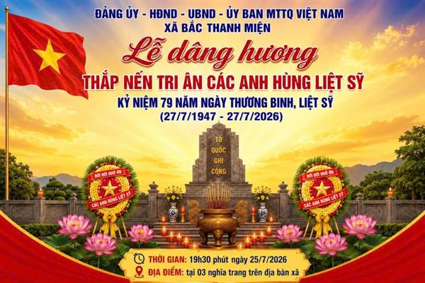 Xã Bắc Thanh Miện tổ chức lễ dâng hương- thắp nến tri ân các anh hùng liệt sĩ tại 03 nghĩa trang trên địa bàn 
