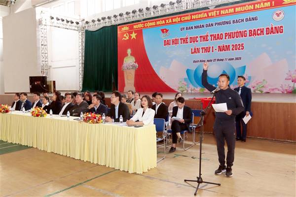 UBND PHƯỜNG BẠCH ĐẰNG KHAI MẠC ĐẠI HỘI TDTT LẦN THỨ I NĂM 2025