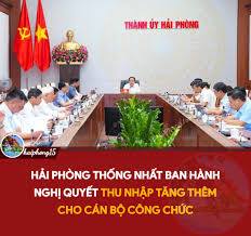 Nghị quyết về mức chi thu nhập bình quân tăng thêm cho cán bộ, công chức, viên chức làm việc trong các cơ quan Đảng, chính quyền, đoàn thể, các Hội do Đảng, Nhà nước giao nhiệm vụ do thành phố Hải Phòng quản lý