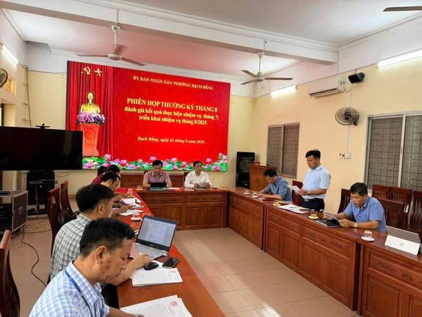 ỦY BAN NHÂN DÂN PHƯỜNG BẠCH ĐẰNG HỌP THƯỜNG KỲ THÁNG 8/2025