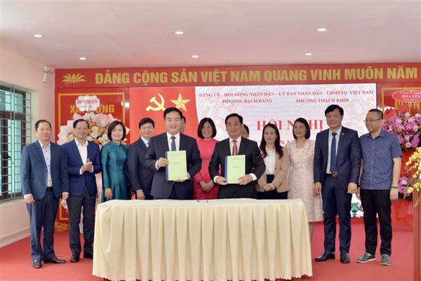 PHƯỜNG BẠCH ĐẰNG VÀ PHƯỜNG THẠCH KHÔI KÝ THOẢ THUẬN, KẾT NGHĨA VÀ HỢP TÁC