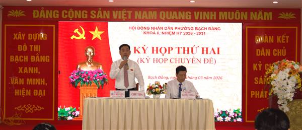 HỘI ĐỒNG NHÂN DÂN PHƯỜNG BẠCH ĐẰNG TỔ CHỨC KỲ HỌP THỨ 2 HĐND PHƯỜNG BẠCH ĐẰNG TỔ CHỨC KỲ HỌP THỨ 2 XEM XÉT, QUYẾT NGHỊ MỘT SỐ NỘI DUNG QUAN TRỌNG