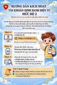 HƯỚNG DẪN KÍCH HOẠT TÀI KHOẢN ĐỊNH DANH ĐIỆN TỬ MỨC ĐỘ 2 CHO TRẺ EM (Dành cho trẻ từ đủ 6 tuổi đến dưới 14 tuổi)
