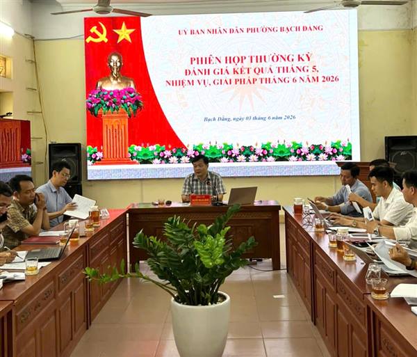 Kết luận của đồng chí Chủ tịch UBND phường tại phiên họp thường kỳ tháng 6 năm 2026