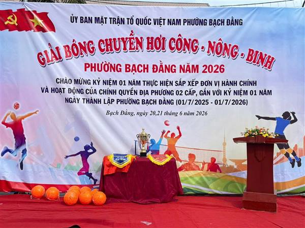 SÔI NỔI GIẢI BÓNG CHUYỀN HƠI “CÔNG - NÔNG - BINH” PHƯỜNG BẠCH ĐẰNG NĂM 2026