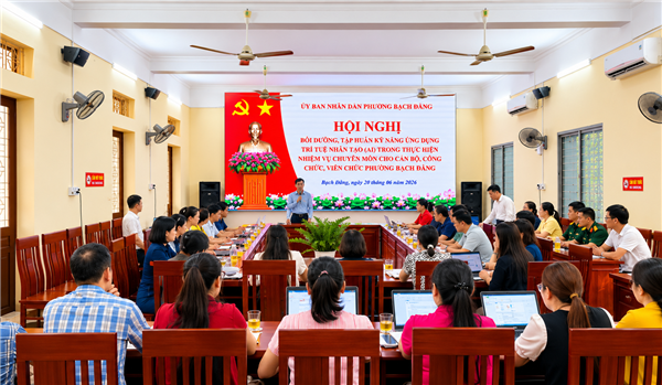 Kế hoạch Bồi dưỡng, tập huấn kỹ năng ứng dụng trí tuệ nhân tạo (AI) trong thực hiện nhiệm vụ chuyên môn cho cán bộ, công chức, viên chức phường Bạch Đằng năm 2026