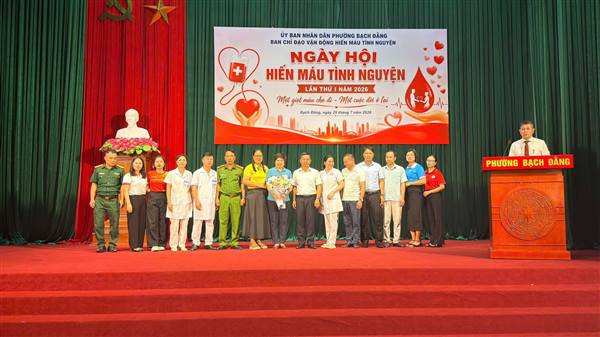 PHƯỜNG BẠCH ĐẰNG TỔ CHỨC NGÀY HỘI HIẾN MÁU NHÂN ĐẠO LẦN THỨ NHẤT NĂM 2026