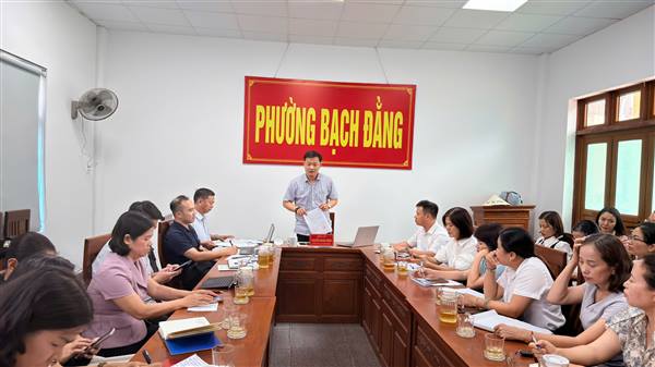 UBND PHƯỜNG GIAO BAN, TRIỂN KHAI KẾ HOẠCH SẮP XẾP CƠ SỞ GIÁO DỤC PHỔ THÔNG CÔNG LẬP TRÊN ĐỊA BÀN