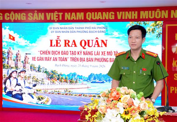 PHƯỜNG BẠCH ĐĂNG RA QUÂN TRIỂN KHAI CHIẾN DỊCH ĐÀO TẠO KỸ NĂNG LÁI XE AN TOÀN
