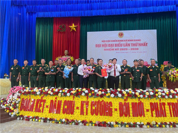 Hội CCB xã Bình Giang tổ chức thành công Đại hội đại biểu lần thứ I, nhiệm kỳ 2025-2030