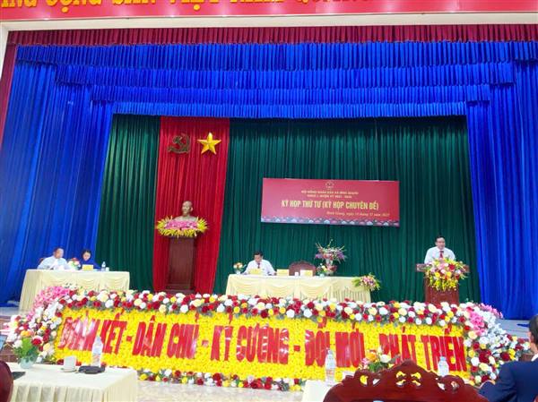 HĐND xã Bình Giang tổ chức thành công Kỳ họp thứ Tư (kỳ họp chuyên đề)