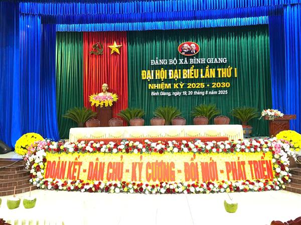 Bình Giang sẵn sàng cho Đại hội Đảng bộ xã lần thứ I, nhiệm kỳ 2025 - 2030