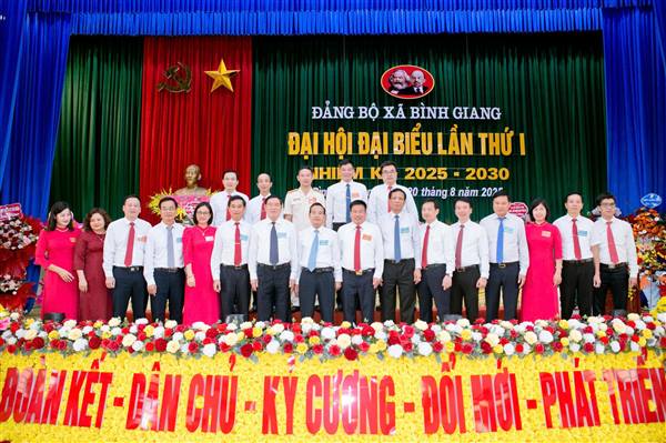 Đại hội Đảng bộ xã Bình Giang lần thứ I, nhiệm kỳ 2025-2030 Thành công tốt đẹp